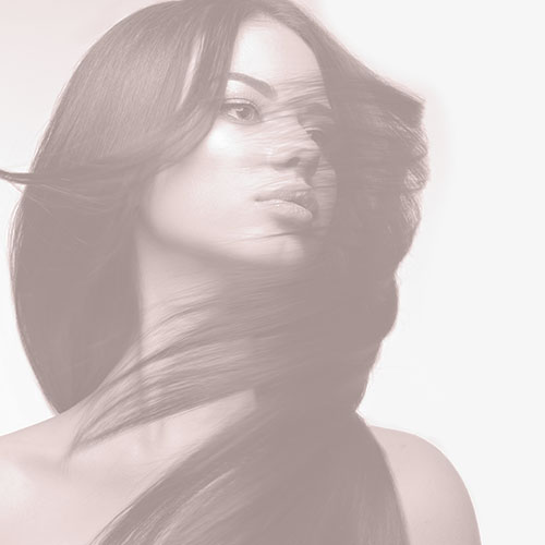 Vitality image below hero, woman with dark hair.